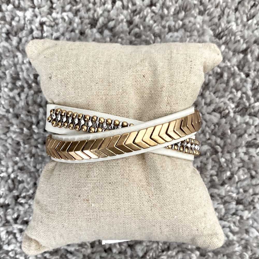 Stella & Dot mixed metal wrap bracelet